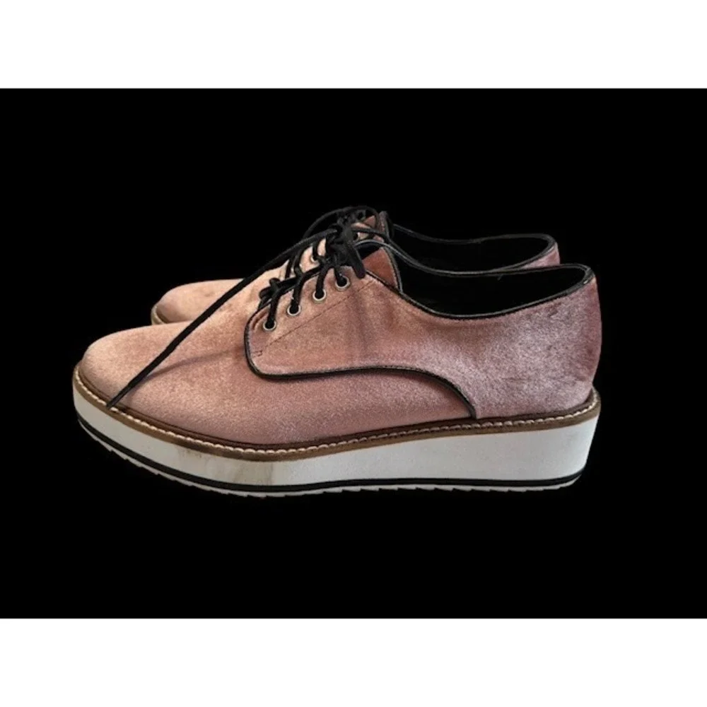 SHELLYS LONDON FONTAIN PLATFORM VELVET OXFORD‎ LOAFER RETRO 39